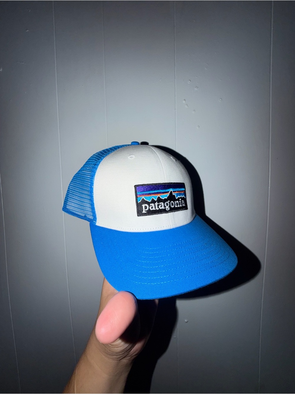 Patagonia Men’s Blue & White Trucker Hat NWT
